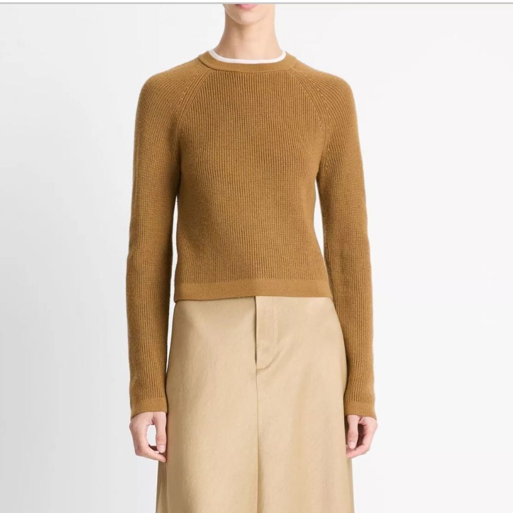 Vince wool- cashmere double neck sweater